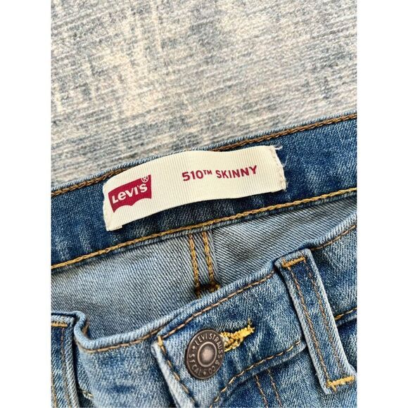 Levi's Light Wash 510 Skinny Jeans Boys 16 / 28 x 28 - Picture 3 of 7